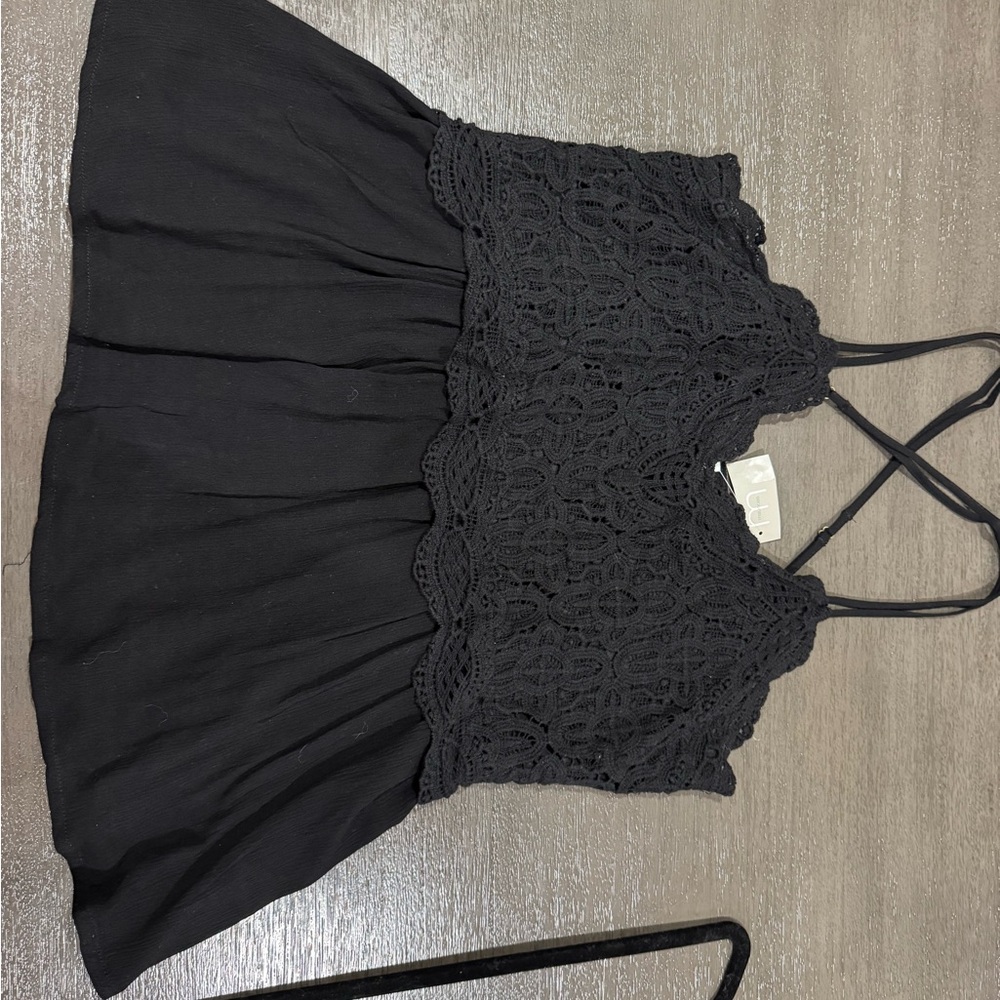 Black tank top